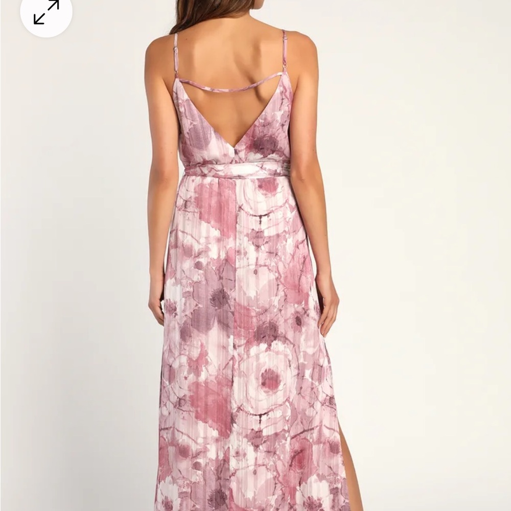 Sparkling Summer Purple Floral Lurex Maxi Dress